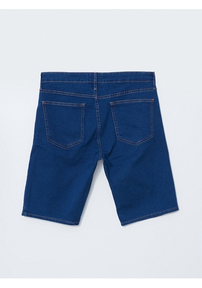 Lcw Eco İndigo Süper Skinny Fit Erkek Jean Şort