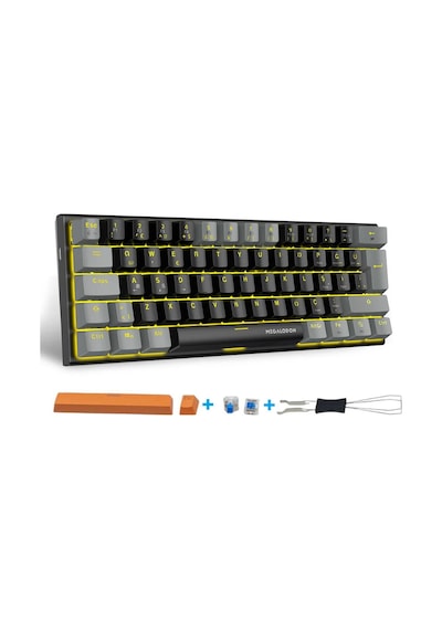 Mini T9 Mekanik Oyuncu Klavyesi Blue Switch Türkçe Mekanik Oyun Klavyesi