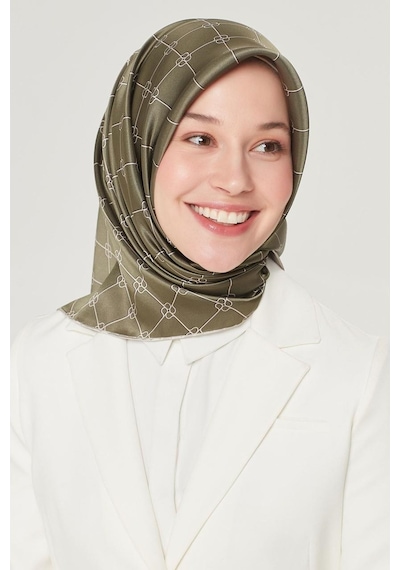 Armine İpek Eşarp Nostalji - 8555-07 Haki Twill Haki
