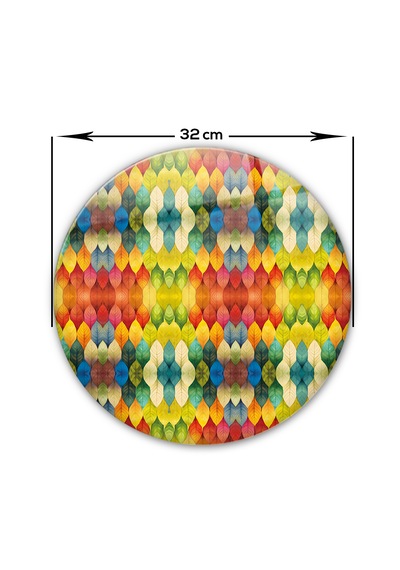 Cam Kesme Tahtası - Cam Kesme Tablası Renk Cümbüşü Çap32cm