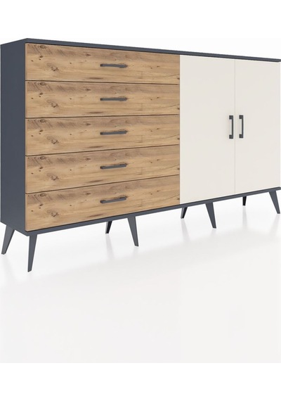 Arges Konsol 2 Raflı 5 Çekmeceli 2 Kapaklı 176x30x99 Antrasit-aytaşı/çam Aytası/atlas Çam - Antrasıt Arges Konsol 2 Raflı 5 Çekmeceli 2 Kapaklı 176x30x99 Antrasit-aytaşı/çam Aytası/atlas Çam - Antrasıt
