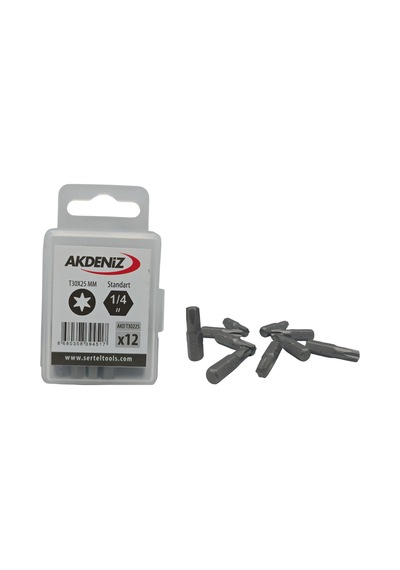 Akdeniz Akd/t30225 1/4 Torx T30x25 Mm 192 Adet Bits Uç