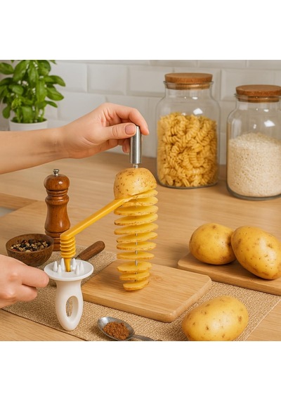 Spiral Patates Kesici, Evde Pratik Spiral Patates Cips Yapma Aparatı Diğer