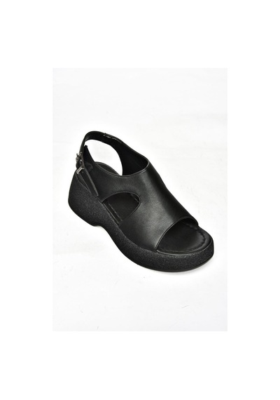 Fox Shoes S996945009 Siyah Yüksek Tabanlı Kadın Sandalet Siyah