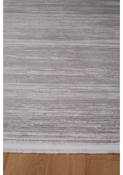 Voyage %100 Akrilik Yumuşak Dokulu Halı Kilim Salon Mutfak Koridor Yolluk Dokuma Makine Halısı Ac-412 Gri