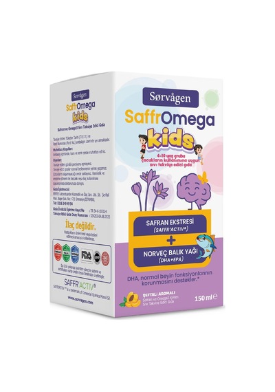 Saffromega Kids Safran Ve Omega3 -150 Ml