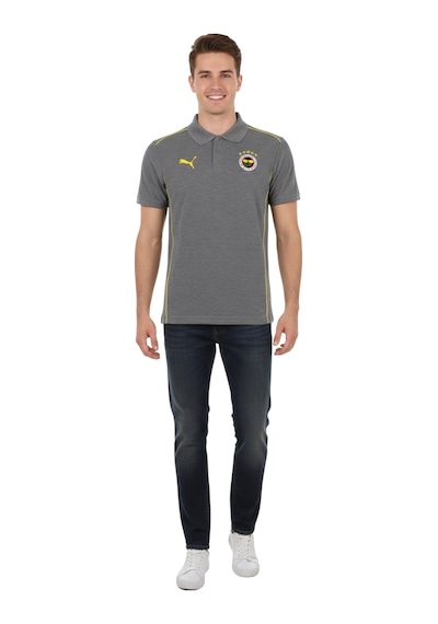 Fenerium Fenerbahçe Orijinal Lisanslı 2024/25 A Takım Yetişkin Polo Yaka Gri T-shirt Gri