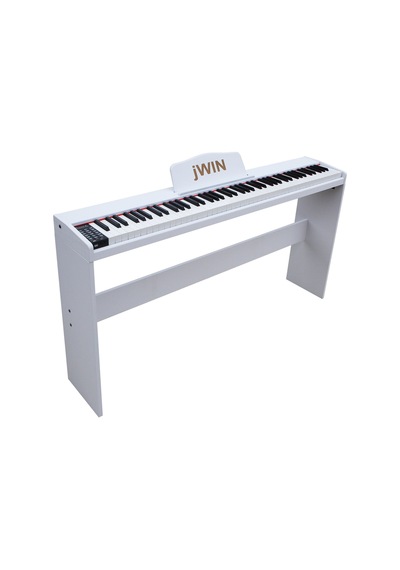 Jwin Sdp-88 Tuş Hassasiyetli 88 Tuşlu Dijital Piyano + Tabure - Beyaz
