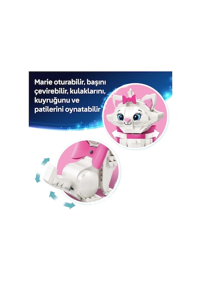 LEGO® ǀ  Disney Aristokediler Sevimli Marie 43286 – 7 Yaş ve Üzeri Çocuklar için Aksesuarlar İçeren Oyuncak Yapım Seti (369 Parça)