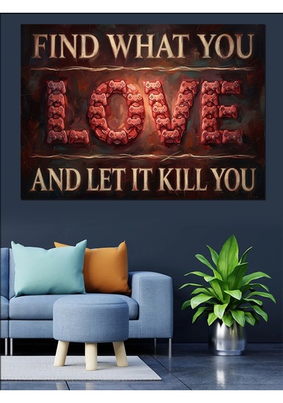Motivasyonel Love Yazılı Modern Tabela Dekoratif Kanvas - Mdf Ahşap Tablo