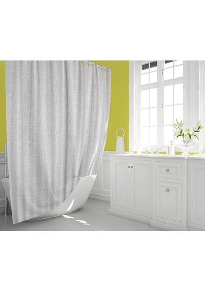 Tropik Banyo Duş Perdesi 3182 Model Çift Kanat 2X110X200Cm Çok Renkli