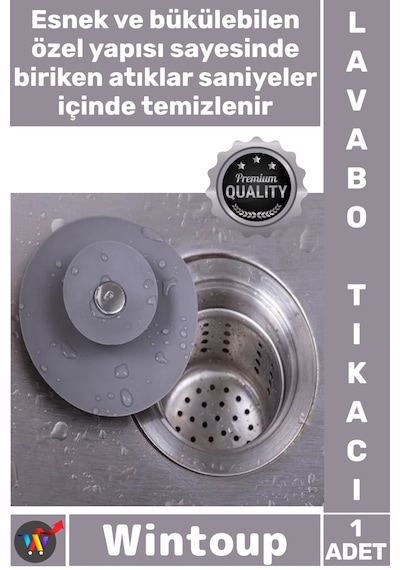 Lavabotıkacı Mutfak Banyo Süzgeci Tıkanıklık Önleyici Esnek Silikon Saç Tahliye Lavabo Küvet Tıkacı Çok Renkli