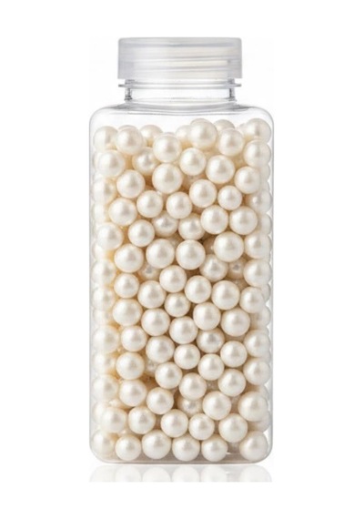 8 Mm İnci Beyazı Boncuk Şeker 250 G Pasta Ve Pastacılık Süsleme Şekeri