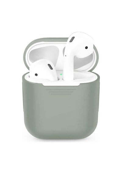 Wozlo Apple Uyumlu AirPods 1. Ve 2. Nesil Silikon Koruma Kılıfı - Silikon Koruyucu Kılıf - Gri