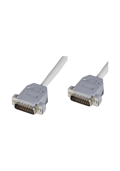 D-Sub Kablo - 2 Sıra 15 Pin - Erkek - Erkek - 1.8 Metre