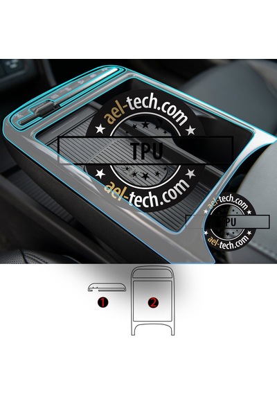 Hyundai Tucson Uyumlu Vites Etrafı Piano Black Tpu Koruyucu 2li S