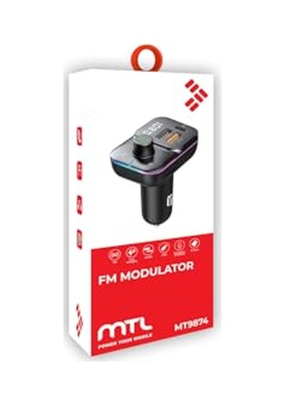 Tr 55w Hızlı Şarj Destekli Çift Usb + Type-c Çıkışlı Bluetooth Fm Modülatör Transmitter Mt9874 İle Uyumlu