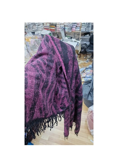 Aldaıyr Kadın Kışlık Çift Taraflı Panço Omuz 140x140 Çok Renkli37