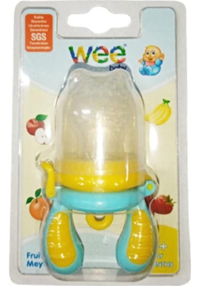 Wee Baby Meyve Sebze Süzgeci 4+Ay Kod207 Sarı Turkuaz