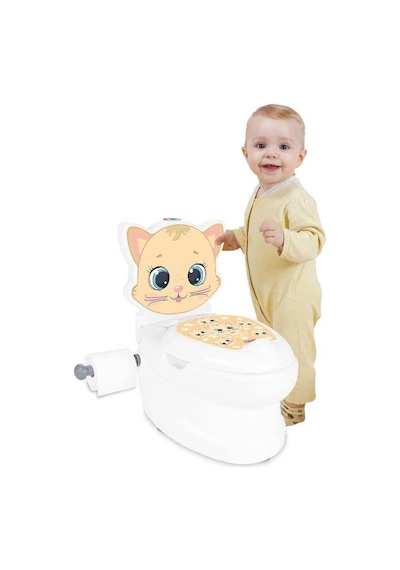 Pilsan Eğitici Kedi Klozet - Çocuk Klozeti Çok Renkli