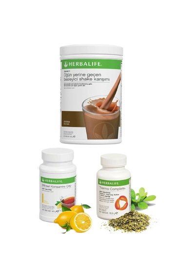 Herbalife Çikolata Shake Limon Aromalı Çay Thermo Complete Set
