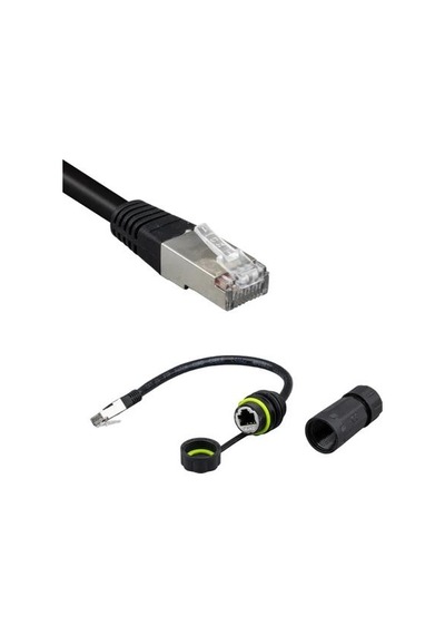 Pm-24593 Erkek - Dişi Ip68 Su Geçirmez Rj45 Konnektör Powermaster