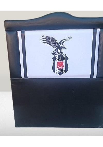 Bengi Ticaret Dk Taraftar Beşiktaş Suni Deri Kumaş Tek Kişilik Başlık Siyah 90