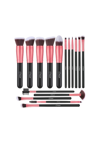 Makyaj Fırçaları Makyaj Fırça Seti - 16 Parça Bestope Pro Premium Sentetik Fondöten Kapatıcı Göz Farı Makyaj Fırçası, Eyeliner Fırçaları Rosegold