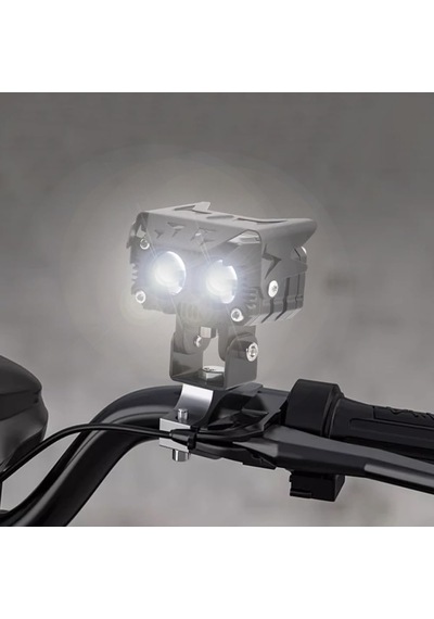 Binocus Beyaz Sarı Hd Optik Cam Lens 30w Motosiklet Sis Farı Off Road Spot Sel Kombo Delici Taşkın Çalışma Lambası Yardımcı Sürüş Işık Barları Enerji