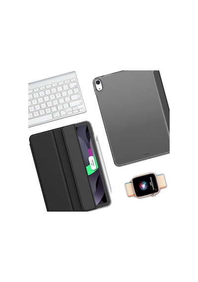 İpad 11. Nesil A16 Ve 10. Nesil 10.9" Uyumlu Kılıf A3355 A2696 Ultra İnce Standlı Kapak Siyah Kapaklı Kılıf