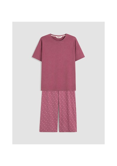 Lcw Dream Mürdüm %100 Pamuklu Kadın Kaprili Pijama Takımı