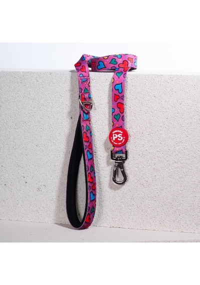 Pawstar Hearts Leash Kedi Köpek Sevk & Gezdirme Kayışı Köpek Uzatma Tasması Mor