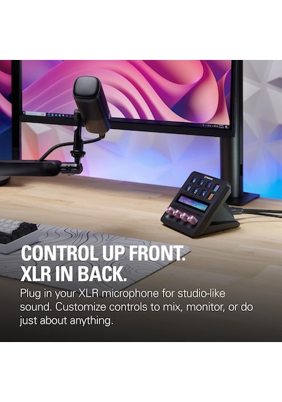 Elgato Stream Deck + Xlr Ses Mikseri Ve Denetleyici, Arka Xlr'den Usb'ye Mikrofon Arayüzü, Podcasting, Yayın, İç
