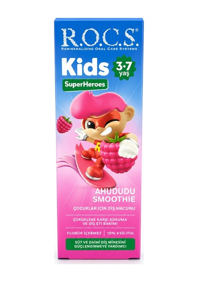 Rocs Kids Ahududu Smooth - Çocuk Diş Macunu 3-7 Yaş 35 Ml