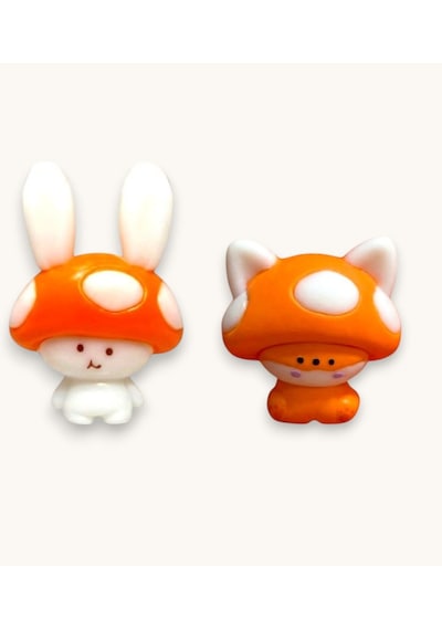 Moj Moj Taba Squish Mantar Şapkalı Sukuşi Yumuşak Stres Atıcı Oyuncak - 1 Adet
