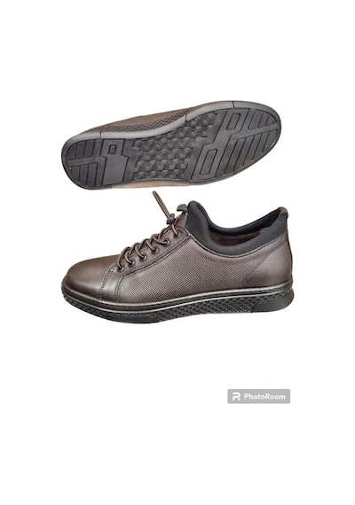 Komcero 3y0461 Streçli Deri Hafif Erkek Sneakers Ayakkabı Kahve