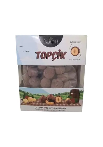 Nutart Topçik Çikolata Kaplı Kavrulmuş Fındık 160 G