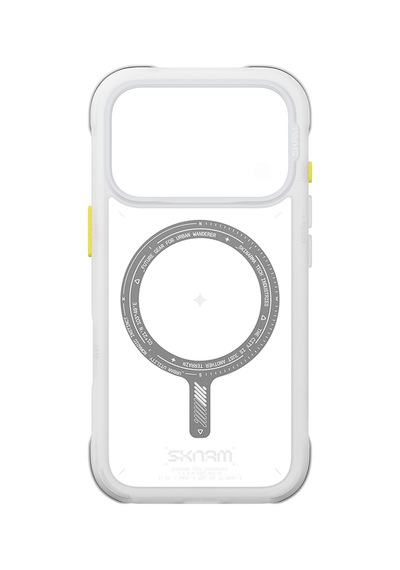 Apple iPhone 18 Pro Max Uyumlu Kılıf M-safe Şarj Özellikli Airbag Tasarımlı Skinarma Avion Kapak Beyaz