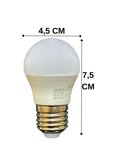 2 Adet Osaka 7w 50w Beyaz Işık E27 Duylu Kalın Duy Led Ampul