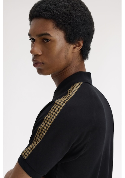 Fred Perry M2304 Cross Tape Erkek Polo Tişört Siyah