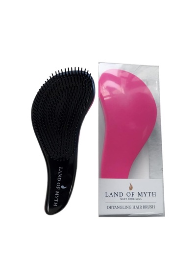 Lom1012 Curved Detangler, Yetişkin & Çocuklar İçin Kavisli Dolaşık Saç Açma Ve Düğüm Çözücü Tarak & Fırça, Islak, Kuru, Düz, Kıvırcık Saçlar İçin Pembe