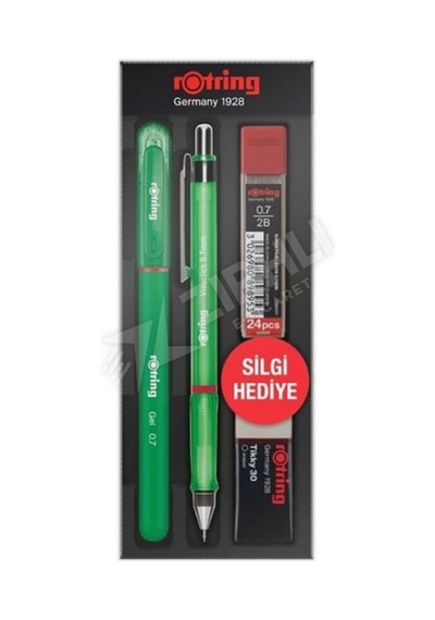 2 Adet Rotring Visuclick Min Silgi Okul Seti 07 Mm Yeşil Çok Renkli