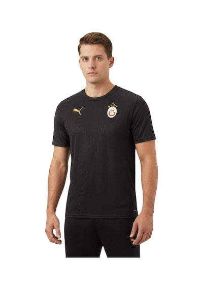 Gsstore Galatasaray Lisanslı Sıfır Yaka Siyah A Takım Antrenman T-shirt Bayrak Hediyelik Kutu Siyah