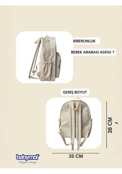 Babymol Oslom Bebek Bakım Çantası - Bej