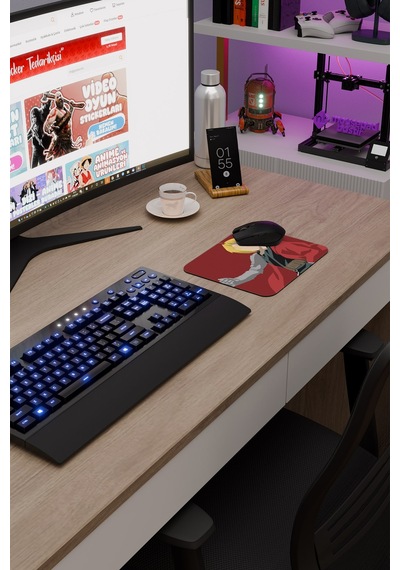 Fullmetal Alchemist Brotherhood Anime V3 - 22x18 Gaming Kauçuk Kaymaz Taban Mouse Pad Fare Altlığı