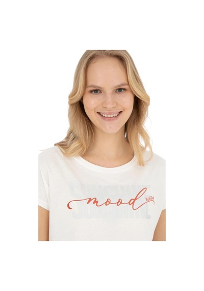 U.S. Polo Assn. Kadın T-shirt 1832018 Ekru