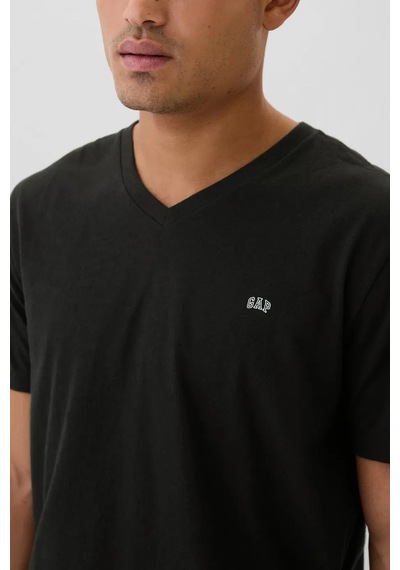 Gap V-frch Everyday Soft Erkek Tişört SIYAH