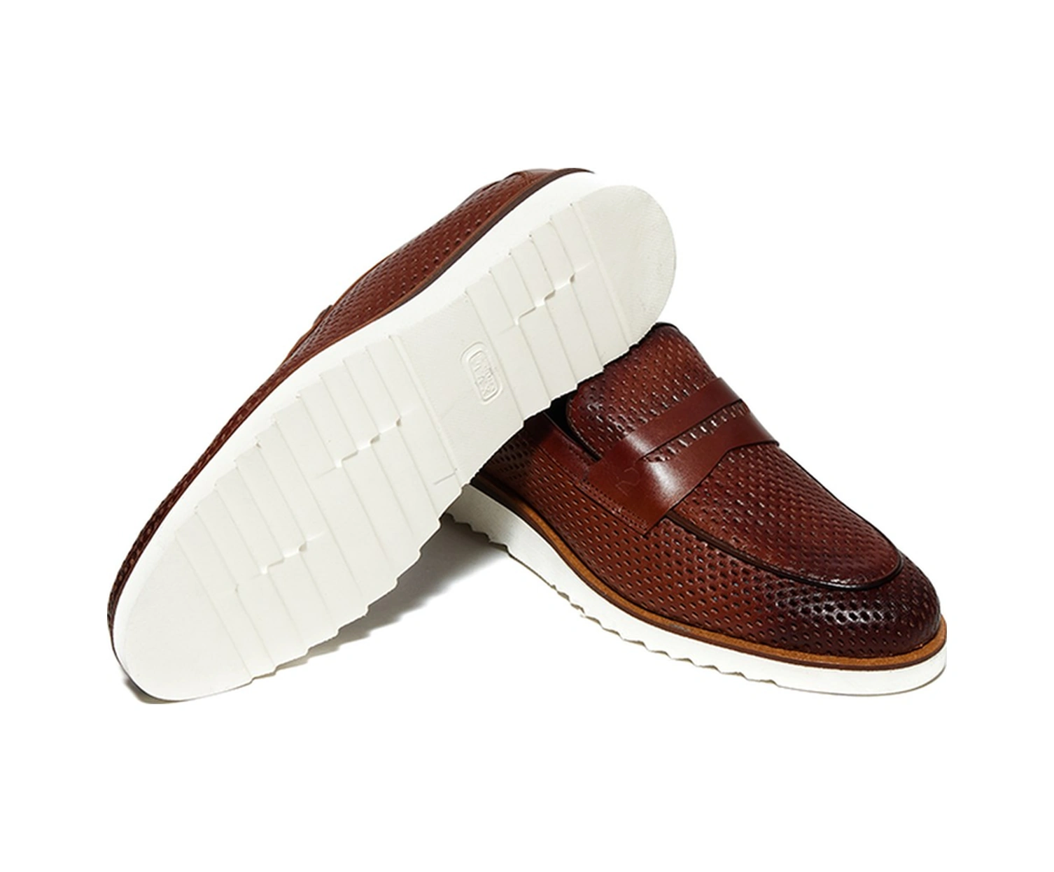 Bestello Bağcıksız Zımbalı Eva Taban Loafer 331-666 Erkek Ayakkabı Taba