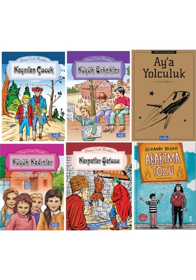 Aya Yolculuk,küçük Kadınlar,abartma Tozu Ortaokul 6 Kitap Set