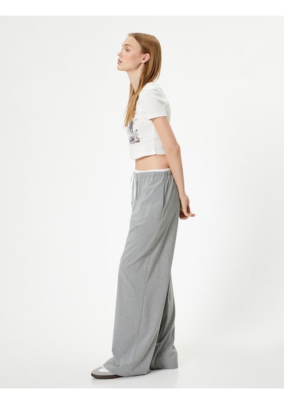 Koton Crop Baskılı Tişört Kısa Kollu Bisiklet Yaka Slim Fit Pamuklu Ekru 4sal10916ık Ekru